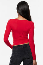 Inbarely® Ultra Boat Neck Long Sleeve Shirts
