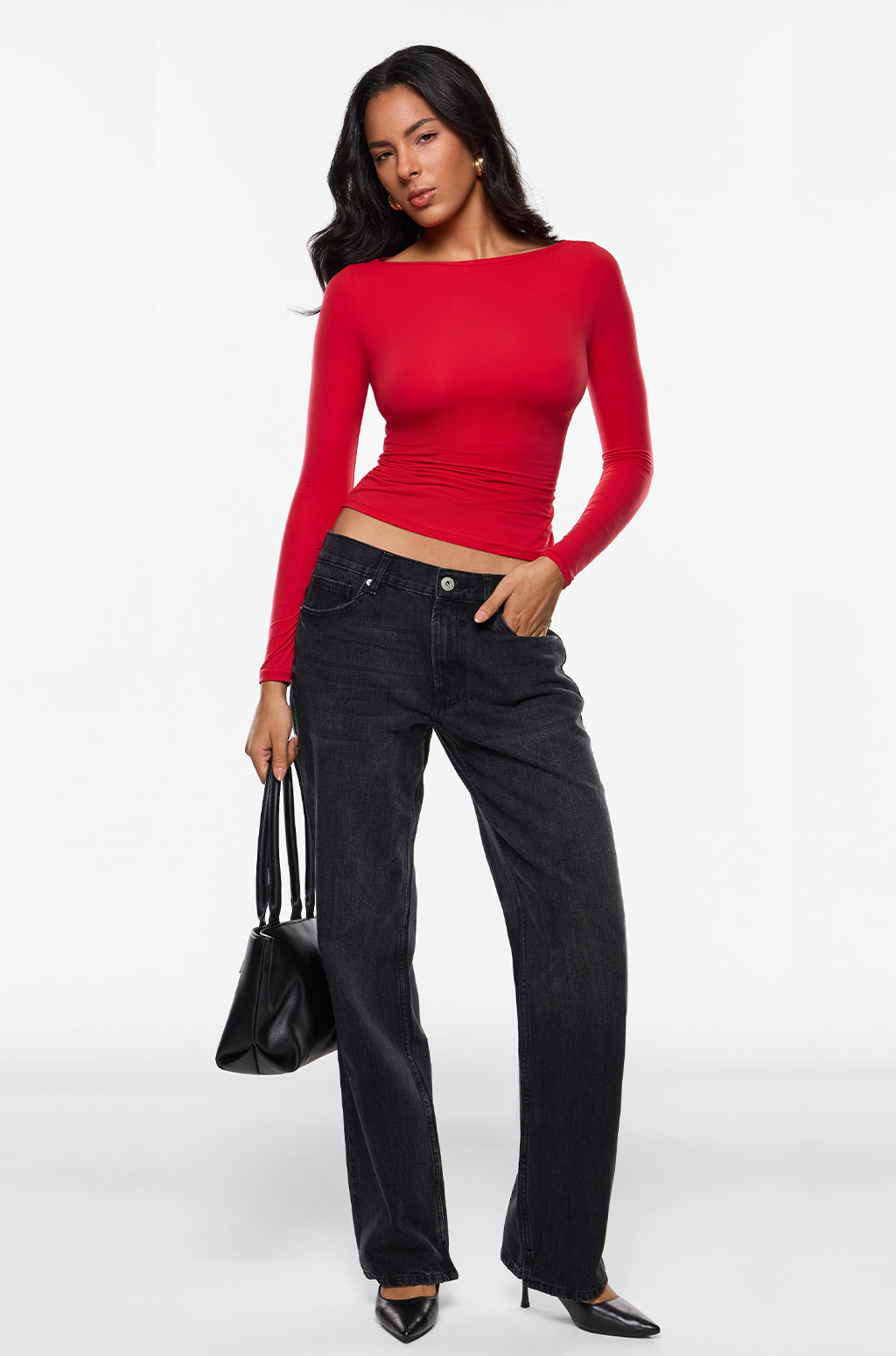 Inbarely® Ultra Boat Neck Long Sleeve Shirts