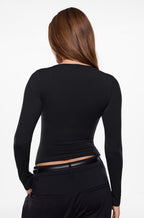 Airsoft Long Sleeve Square Neck Tops