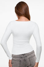 Airsoft Long Sleeve Square Neck Tops