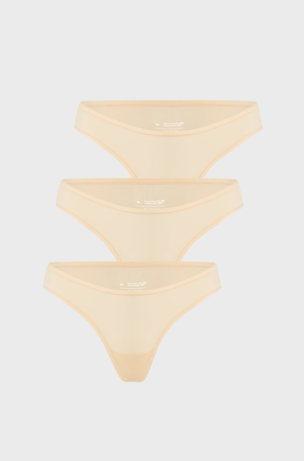 Inbarely® Soft V-shaped Low Rise Thongs 3 Pack