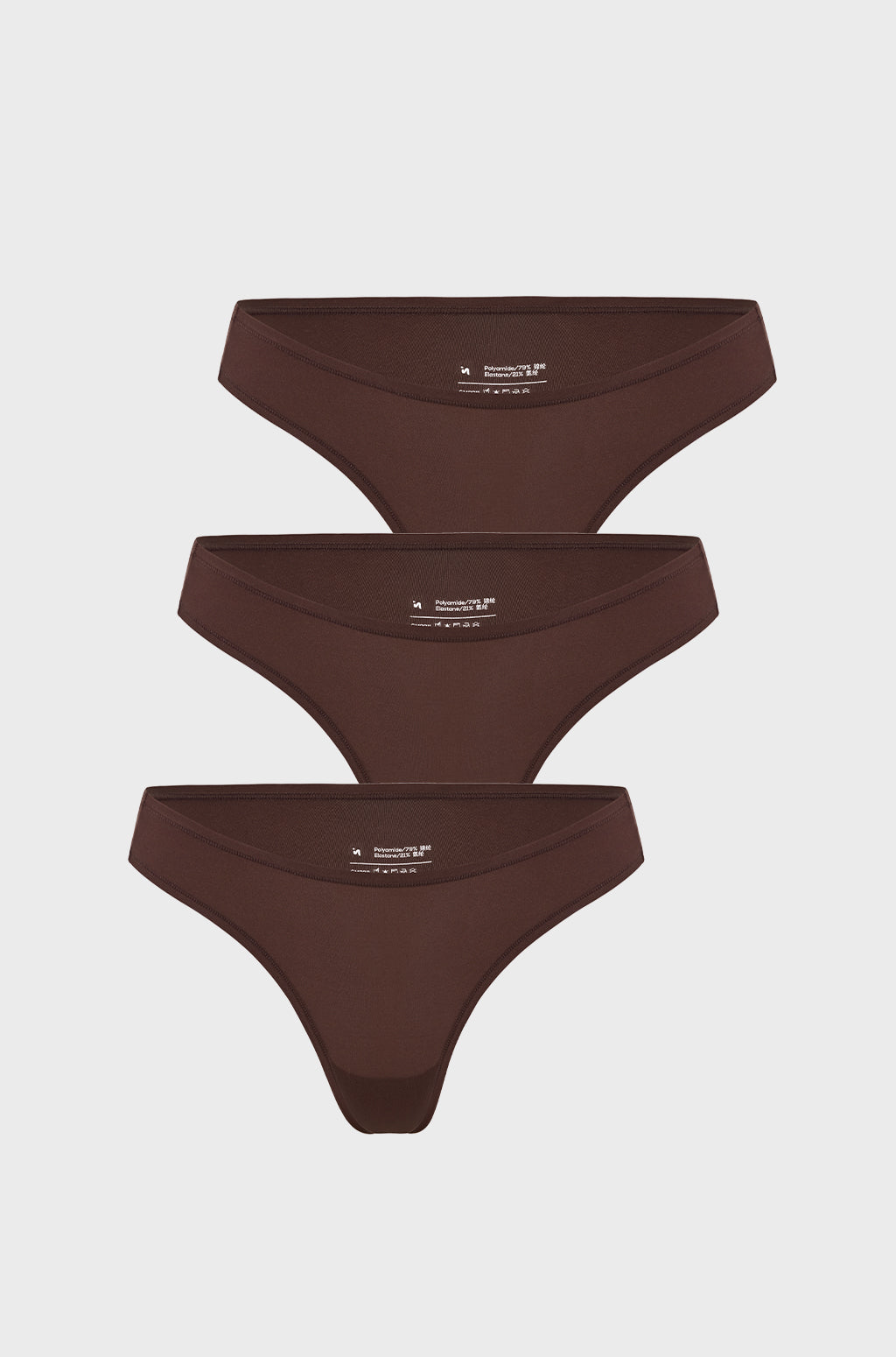 Inbarely® Soft V-shaped Low Rise Thongs 3 Pack