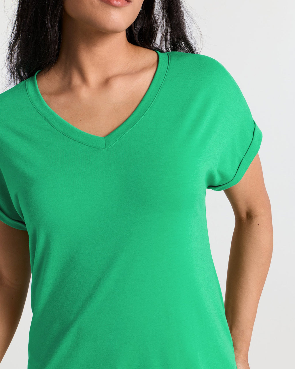 V Neck Batwing Relaxed T-Shirt