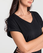 V Neck Batwing Relaxed T-Shirt