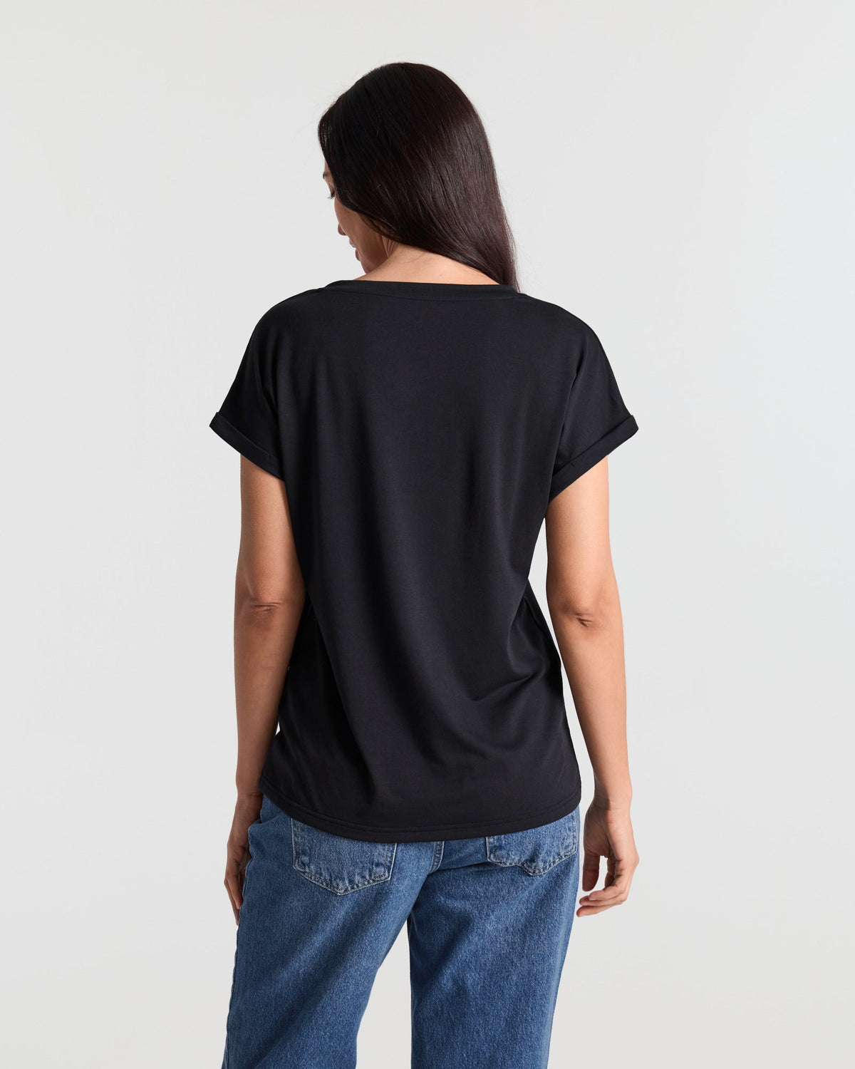 V Neck Batwing Relaxed T-Shirt