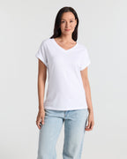 V Neck Batwing Relaxed T-Shirt