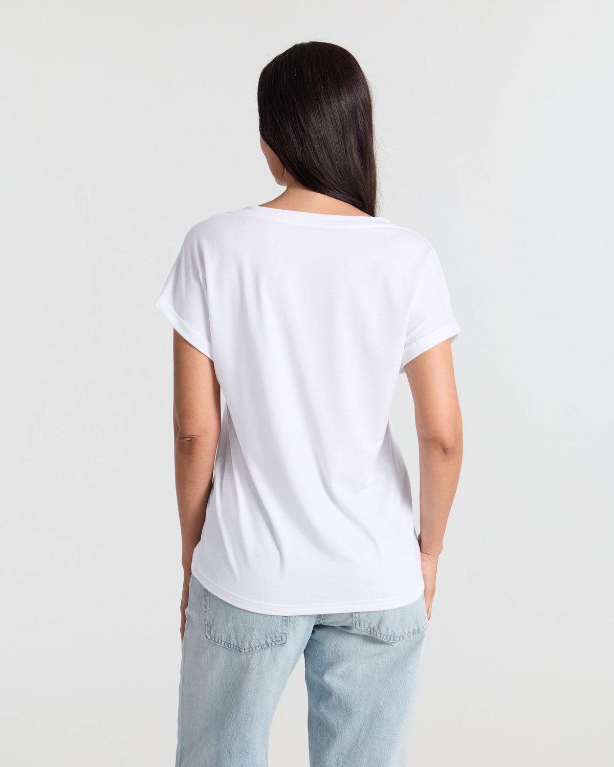 V Neck Batwing Relaxed T-Shirt