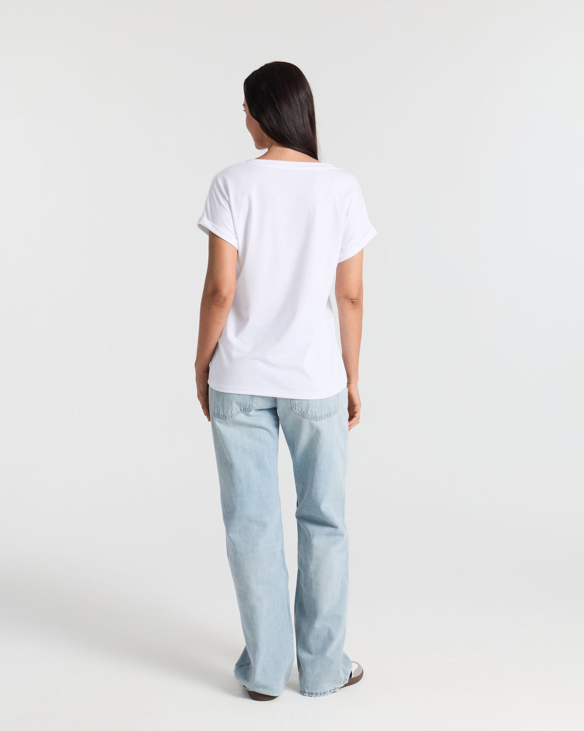 V Neck Batwing Relaxed T-Shirt