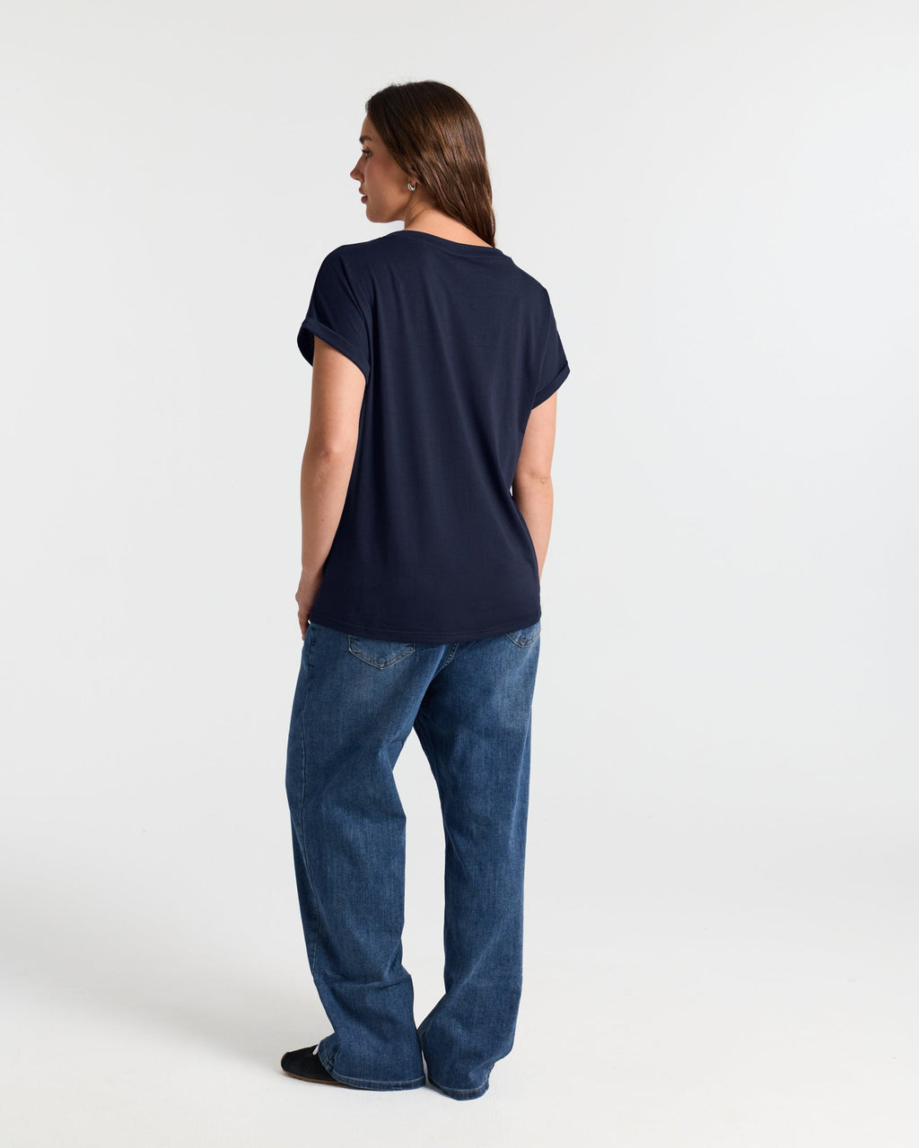 V Neck Batwing Relaxed T-Shirt