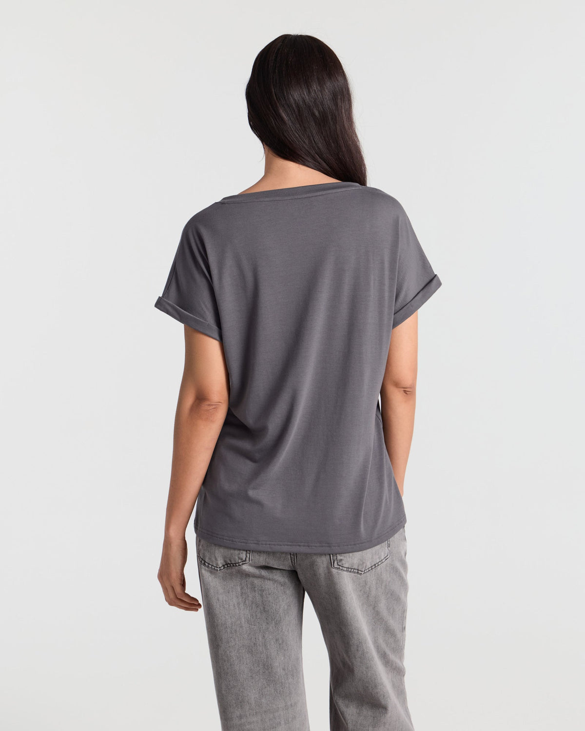 V Neck Batwing Relaxed T-Shirt