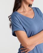 V Neck Batwing Relaxed T-Shirt