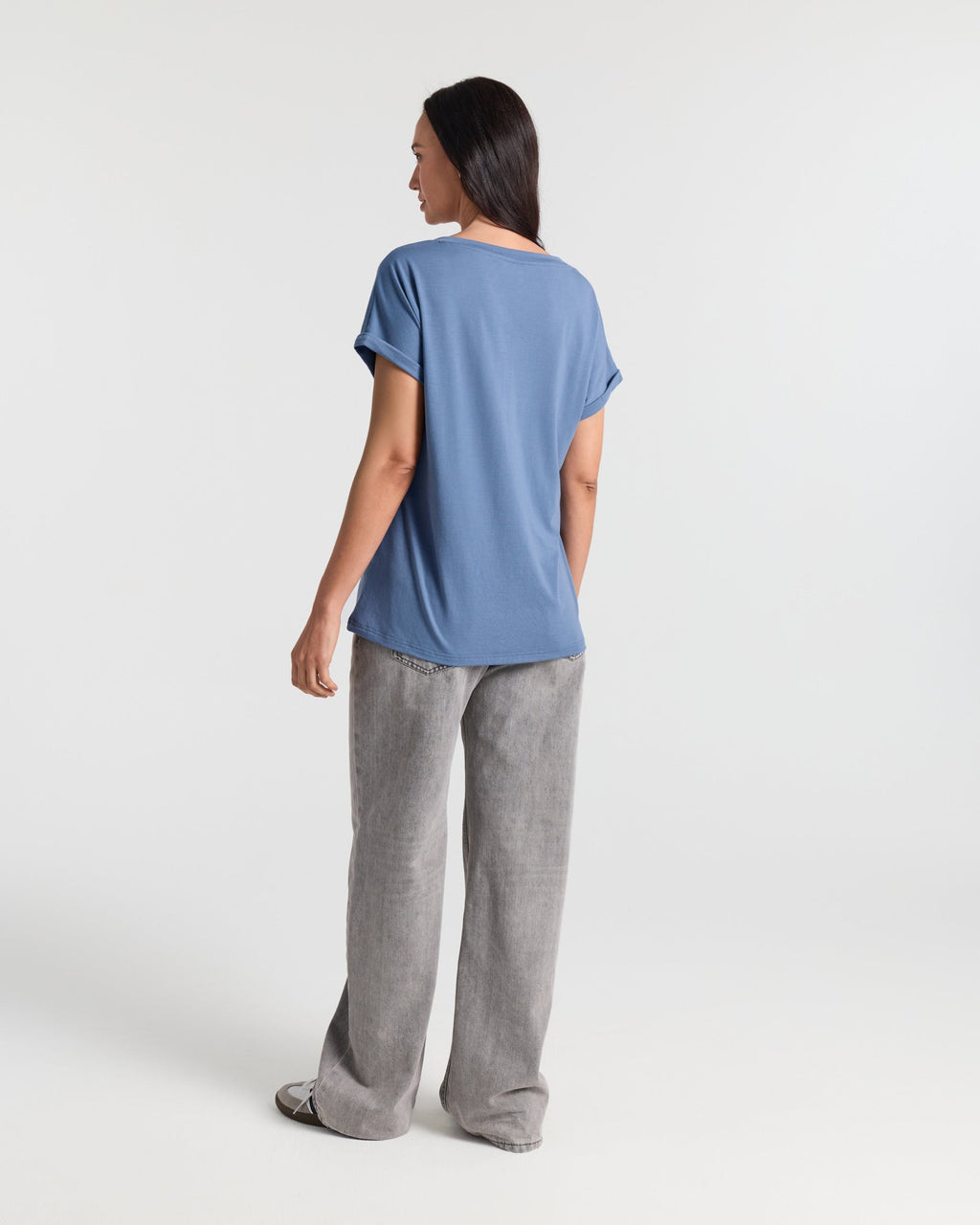 V Neck Batwing Relaxed T-Shirt