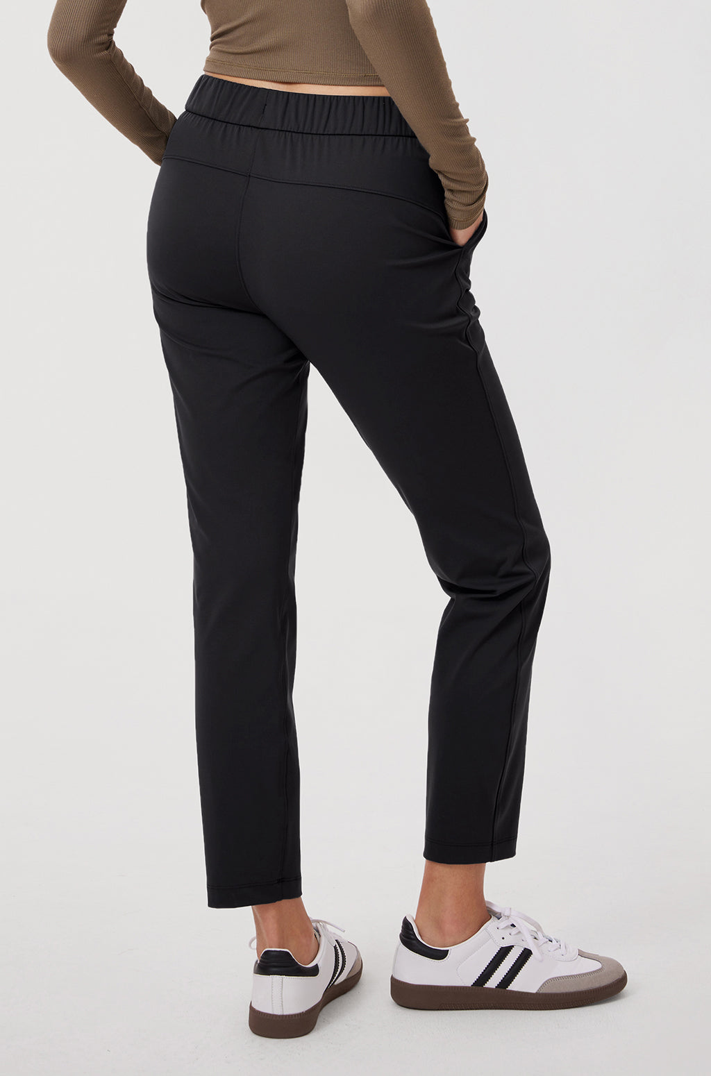 Stretch Drawstring 7/8 Pants with Pockets 27''