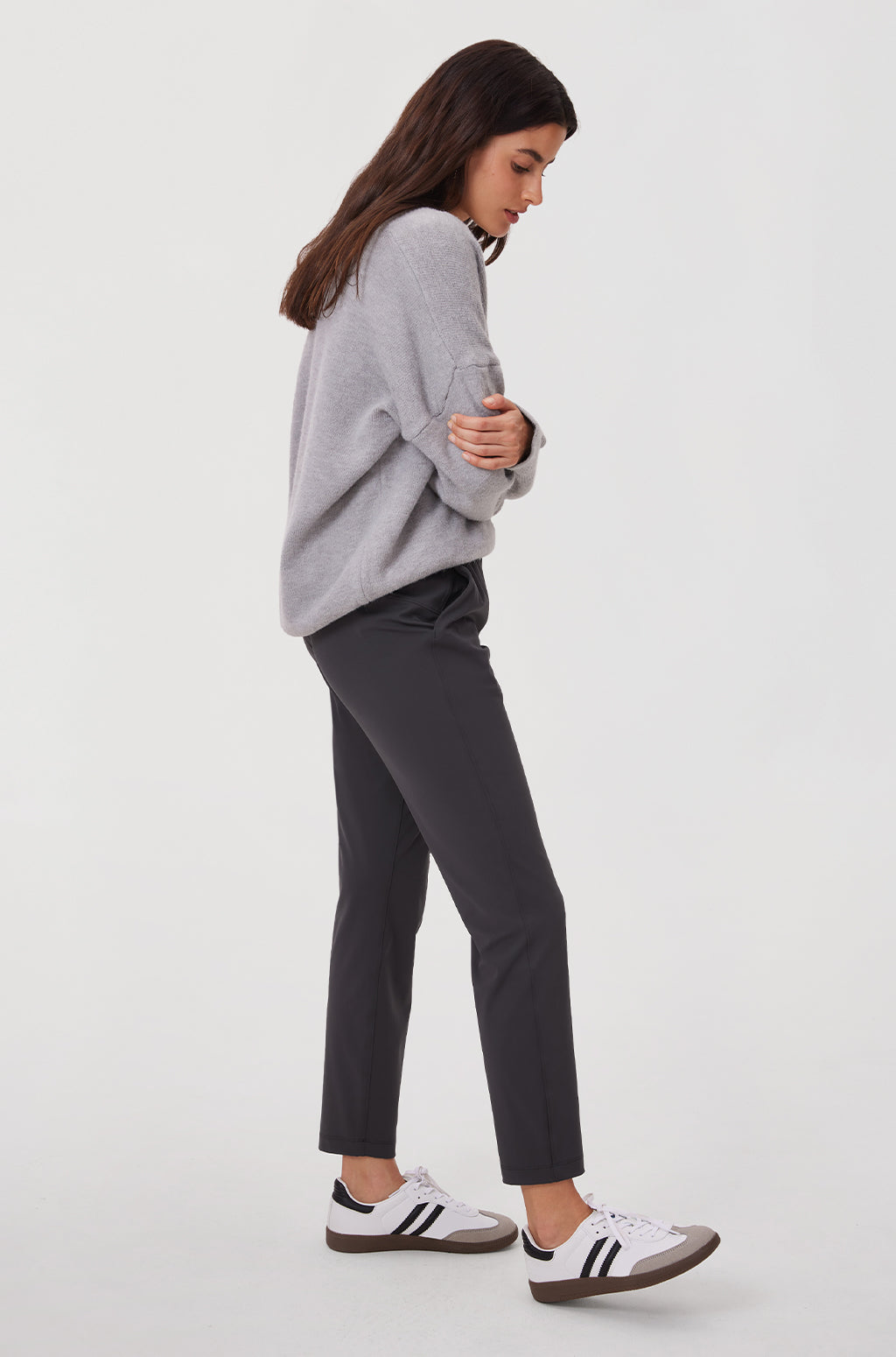 Stretch Drawstring 7/8 Pants with Pockets 27''