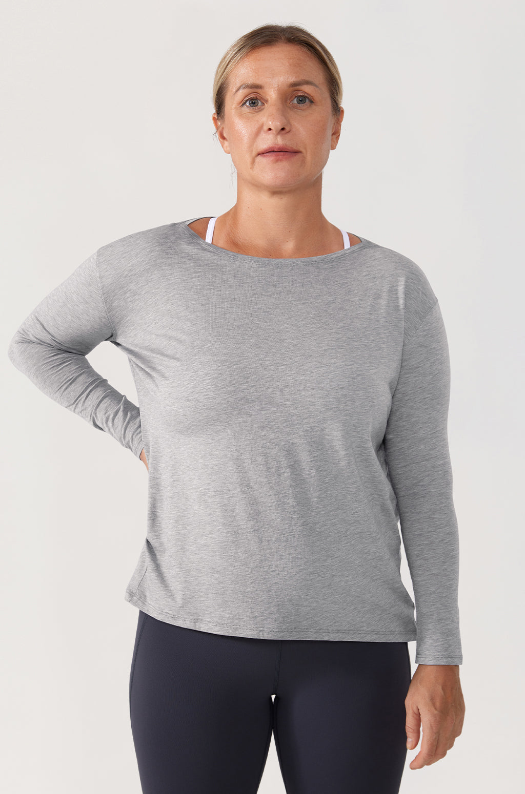 Pima Cotton Boat Neck Long Sleeve Shirts