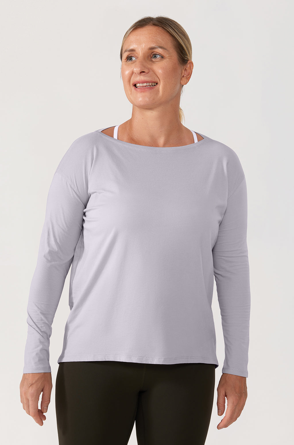Pima Cotton Boat Neck Long Sleeve Shirts