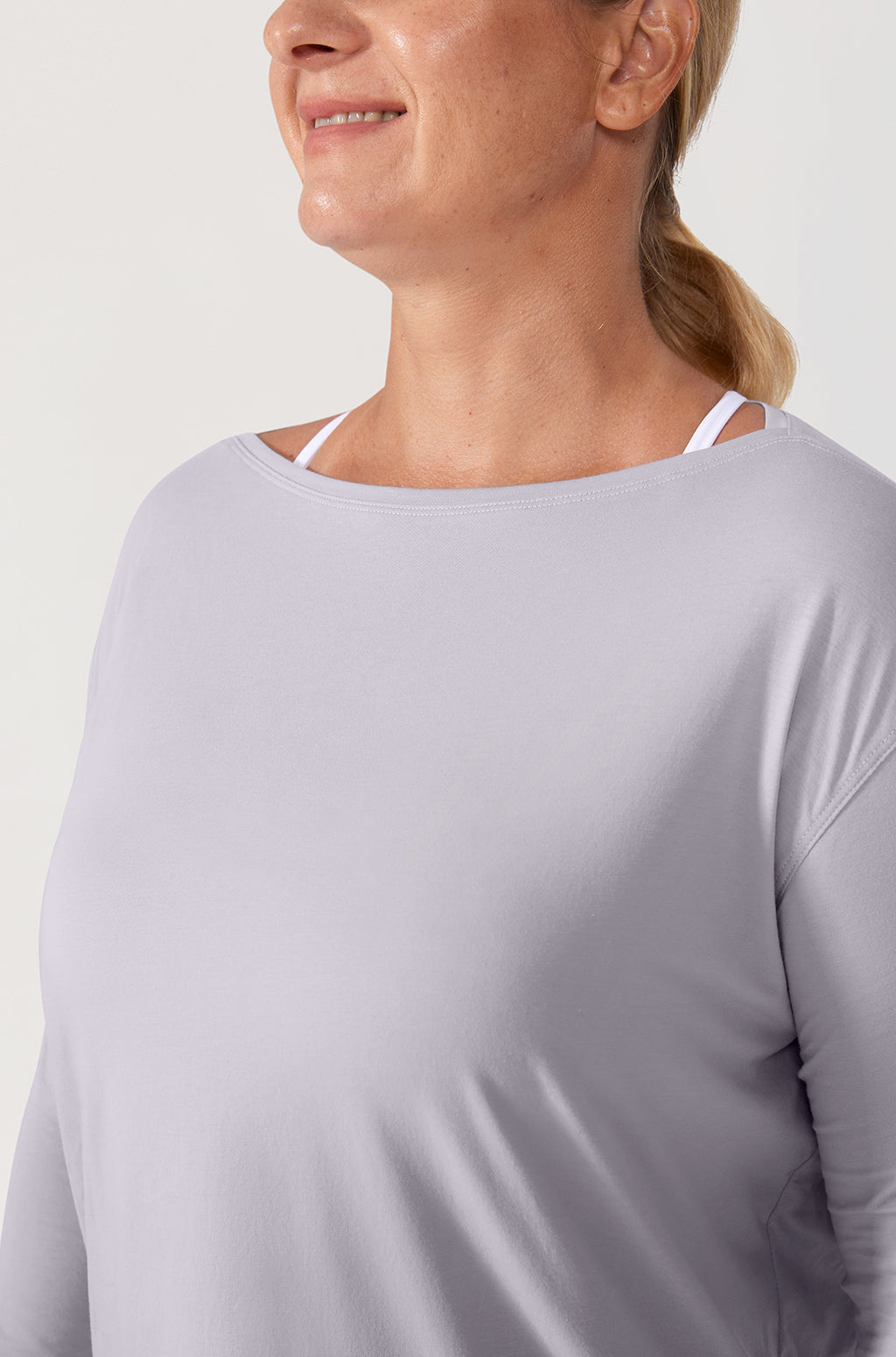 Pima Cotton Boat Neck Long Sleeve Shirts