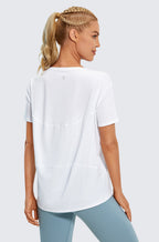 Pima Cotton Boat Neck Short Sleeves Shirts