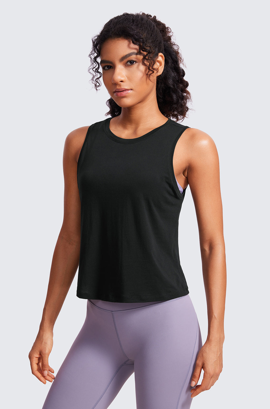 Pima Cotton Cropped Tank Top