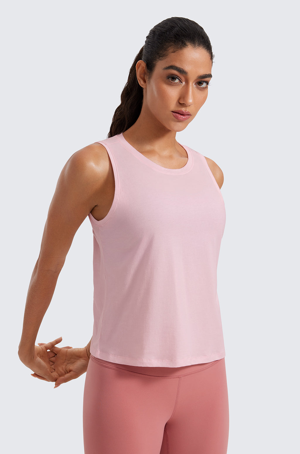 Pima Cotton Cropped Tank Top