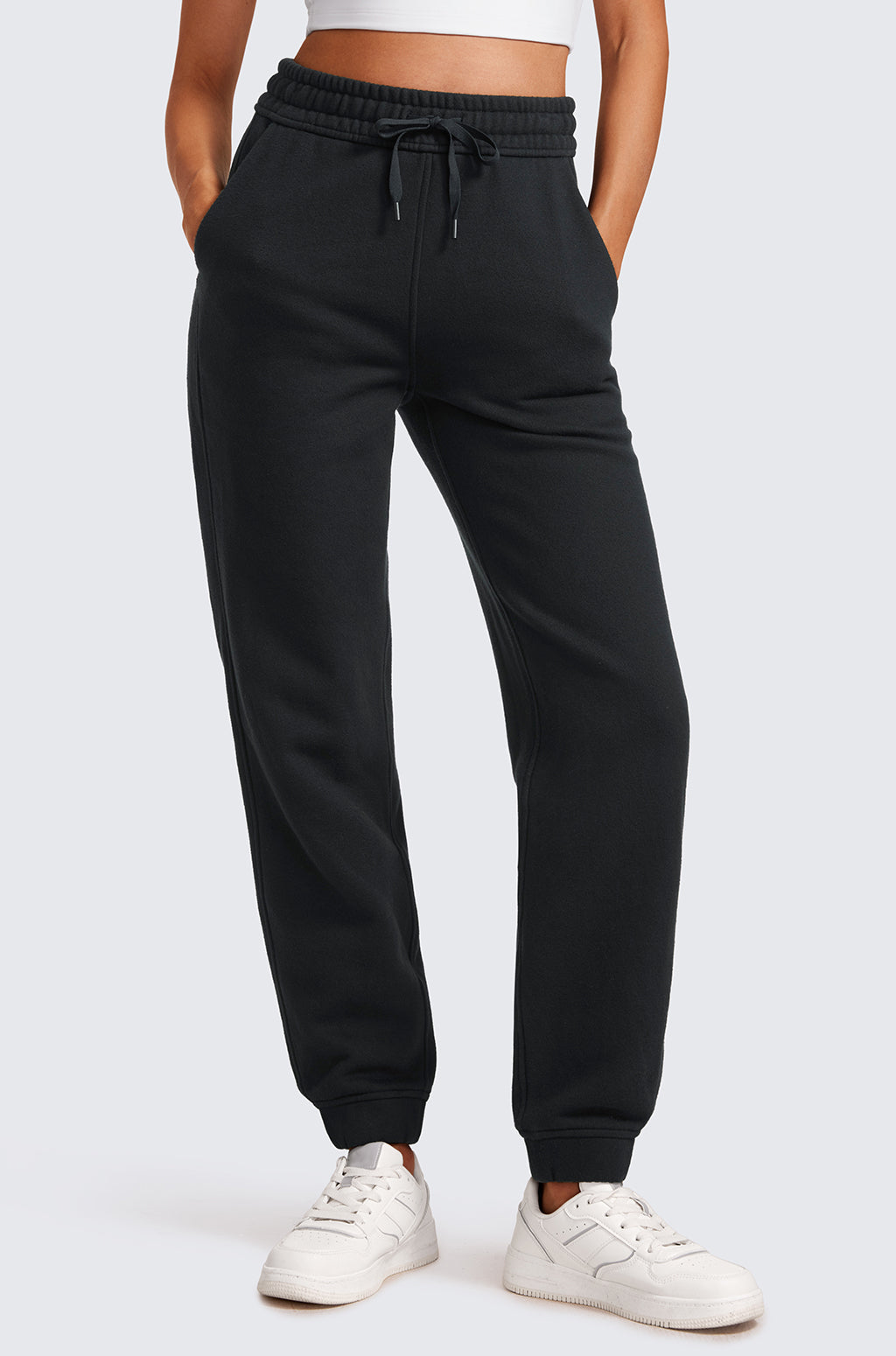 Cotton Fleece Lined Sweatpants 28"