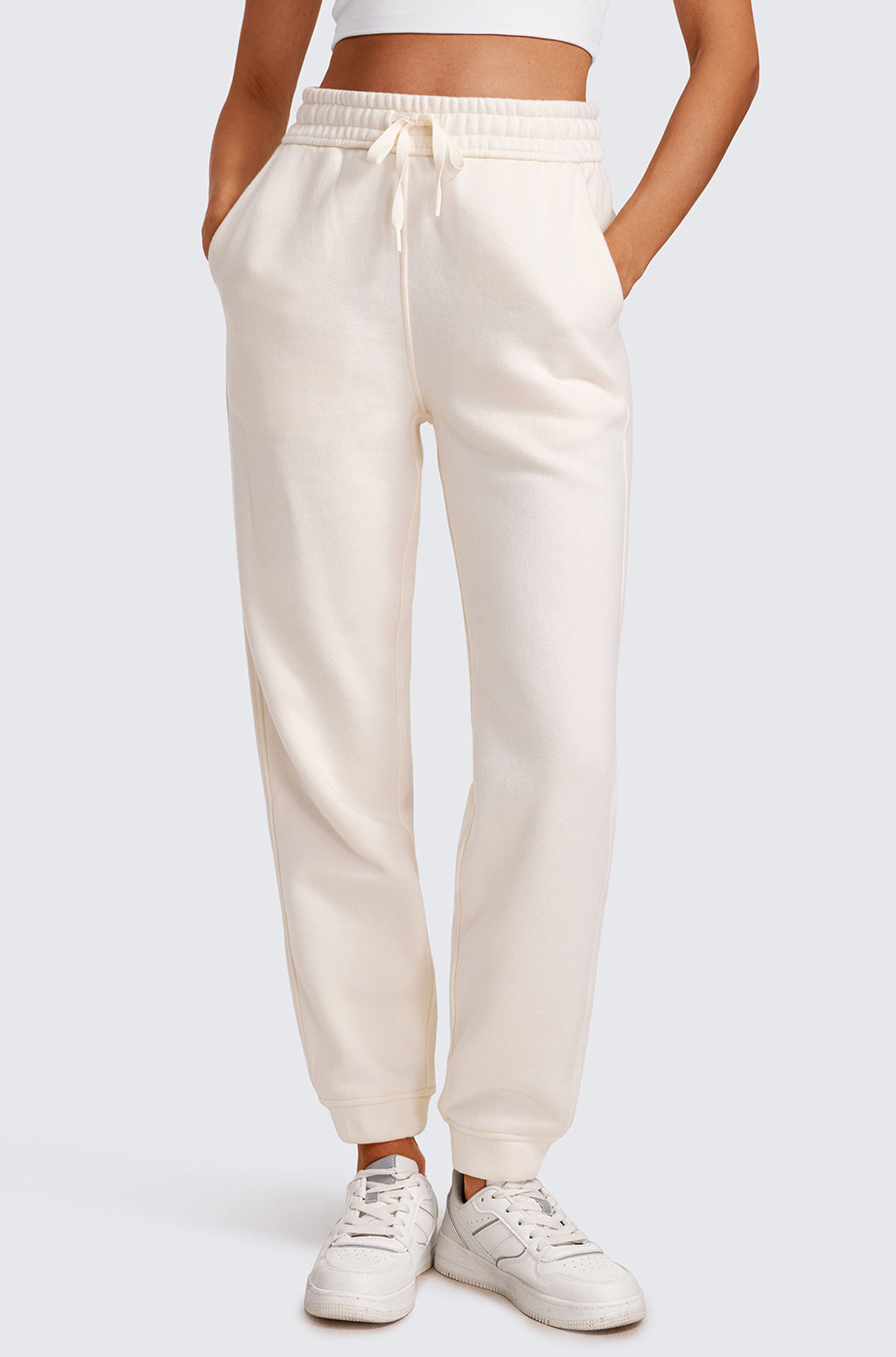 Cotton Fleece Lined Sweatpants 28"