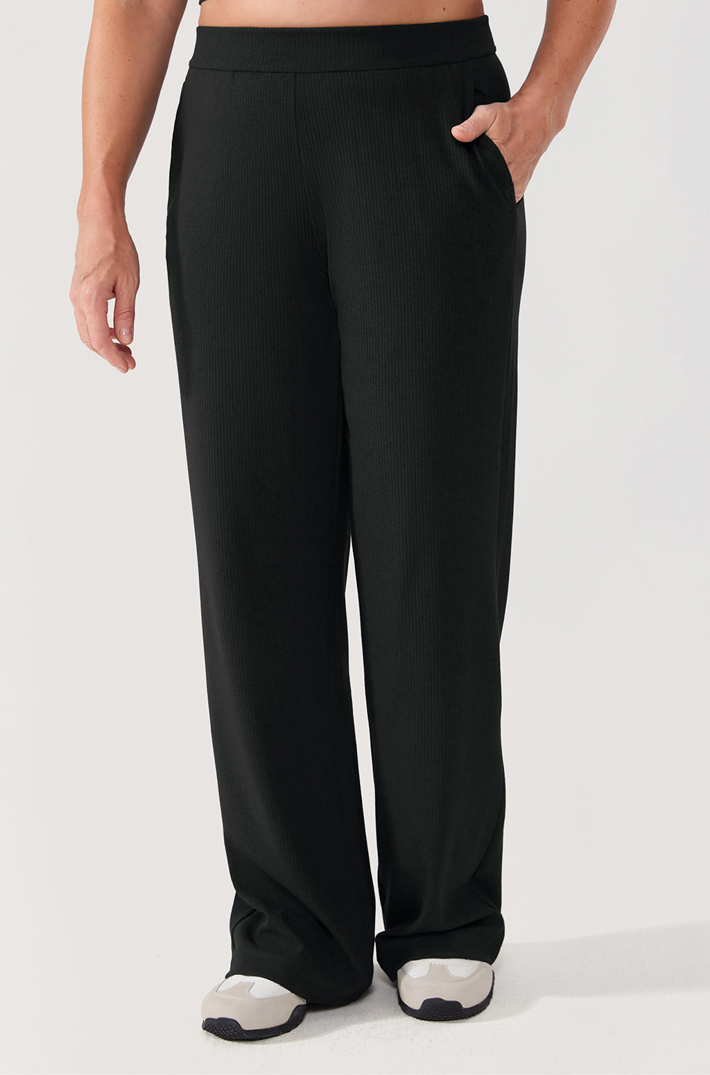 Ribbed Wide Leg Sweatpants 30.5"