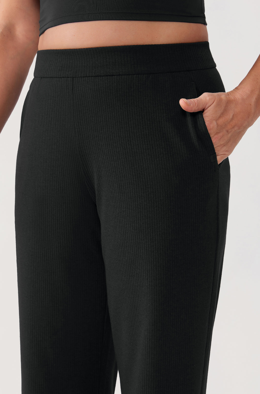 Ribbed Wide Leg Sweatpants 30.5"