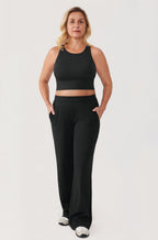 Ribbed Wide Leg Sweatpants 30.5"