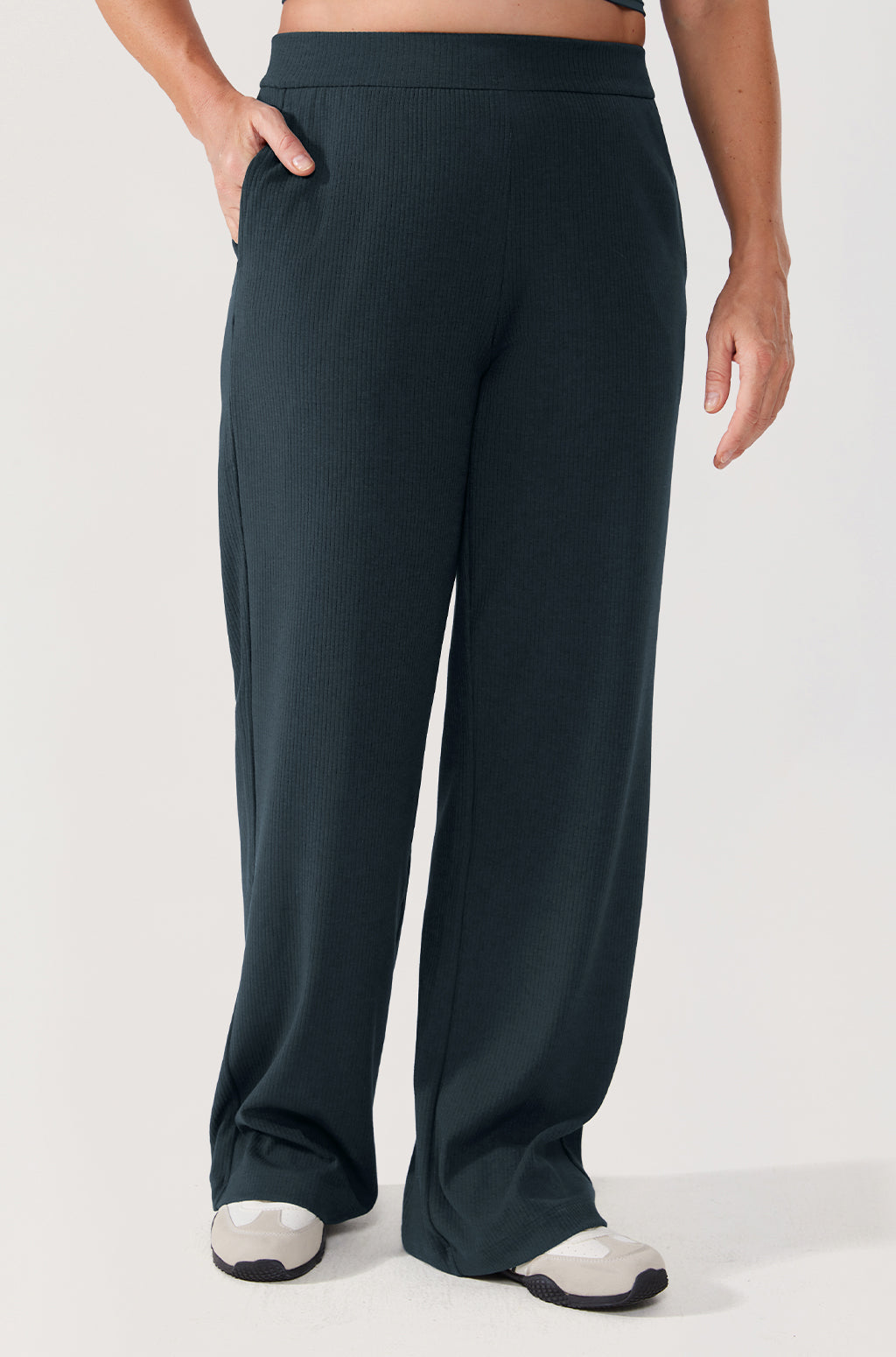 Ribbed Wide Leg Sweatpants 30.5"