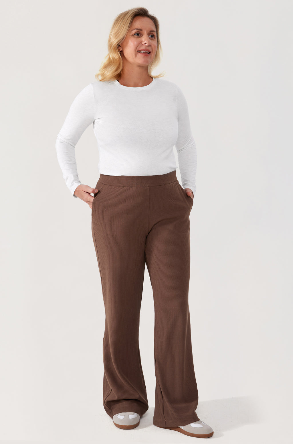 Ribbed Wide Leg Sweatpants 30.5"