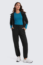 Cotton Fleece Joggers with Pockets 28"