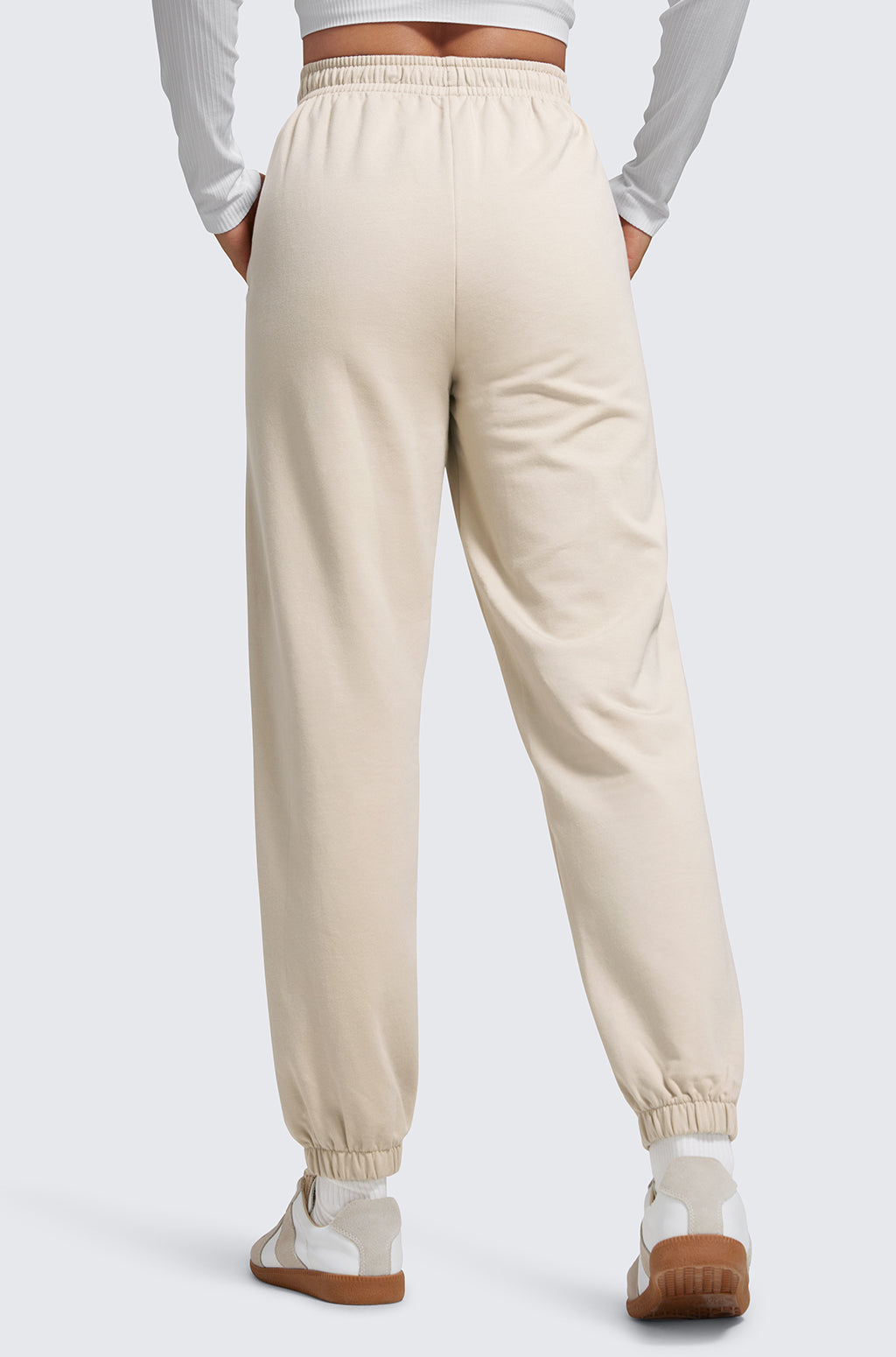 Cotton Fleece Joggers with Pockets 28"