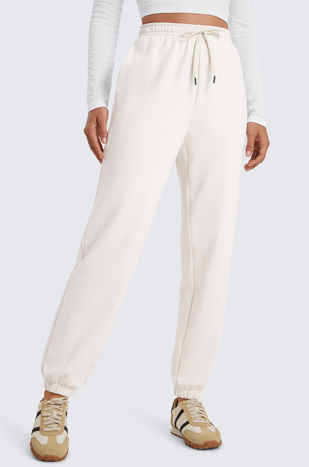 Cotton Fleece Joggers with Pockets 28"