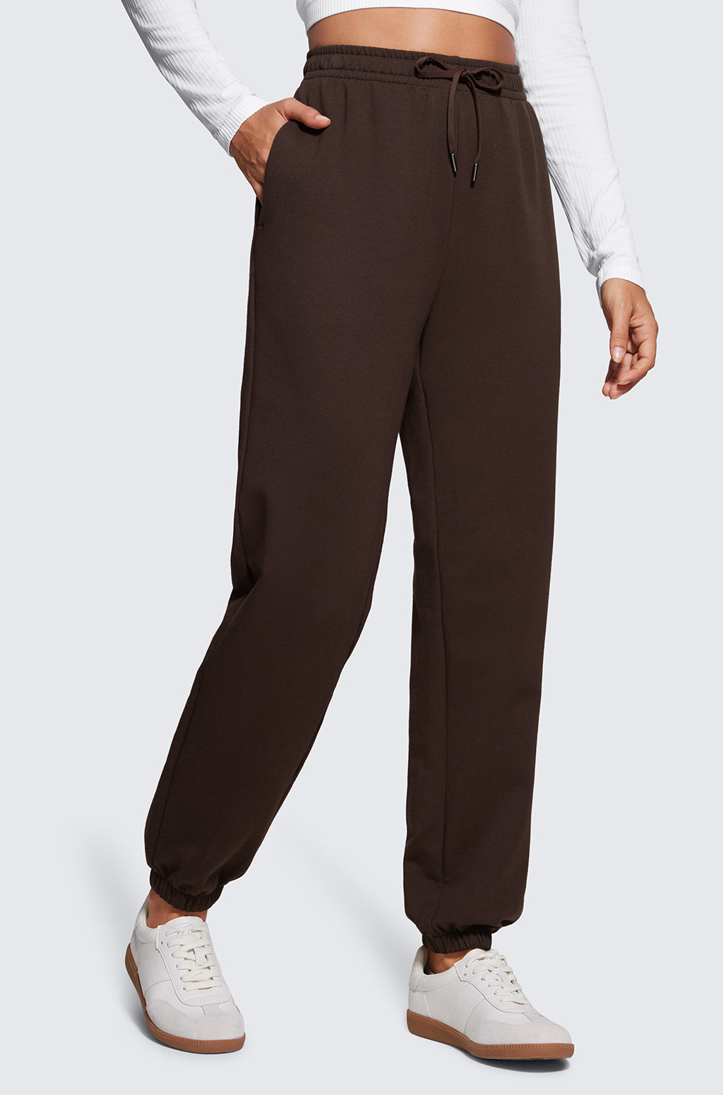 Cotton Fleece Joggers with Pockets 28"