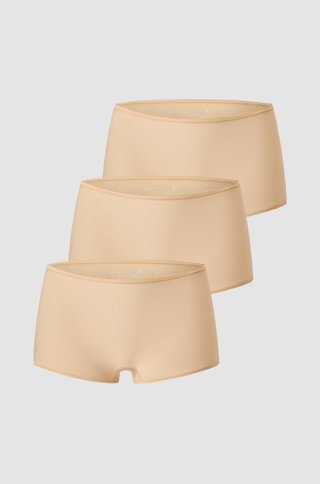 Stretchy Mid Waist Boy Shorts 3 Pack