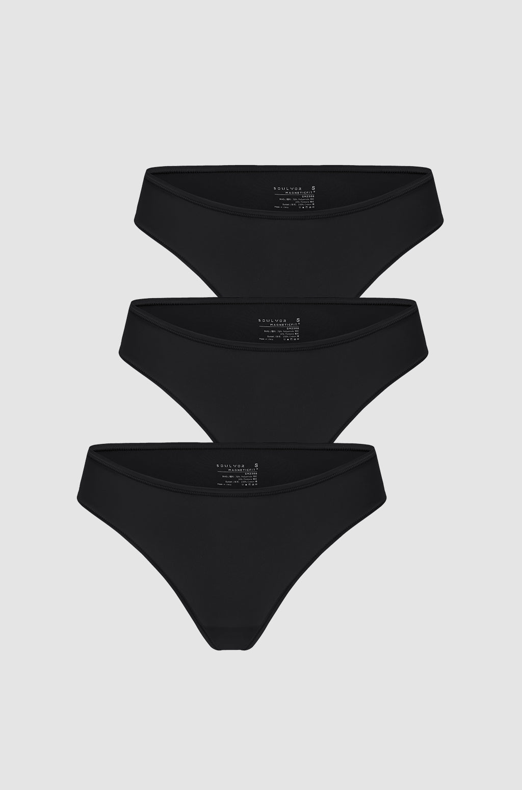 Cheeky High Cut Bikini 3 Pack