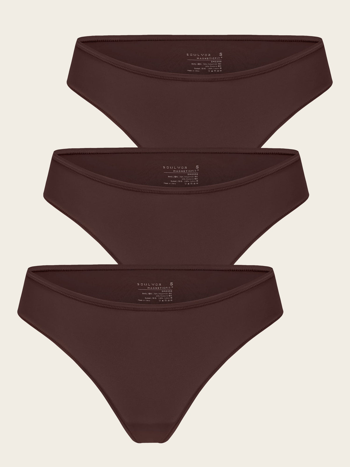 Cheeky High Cut Bikini 3 Pack