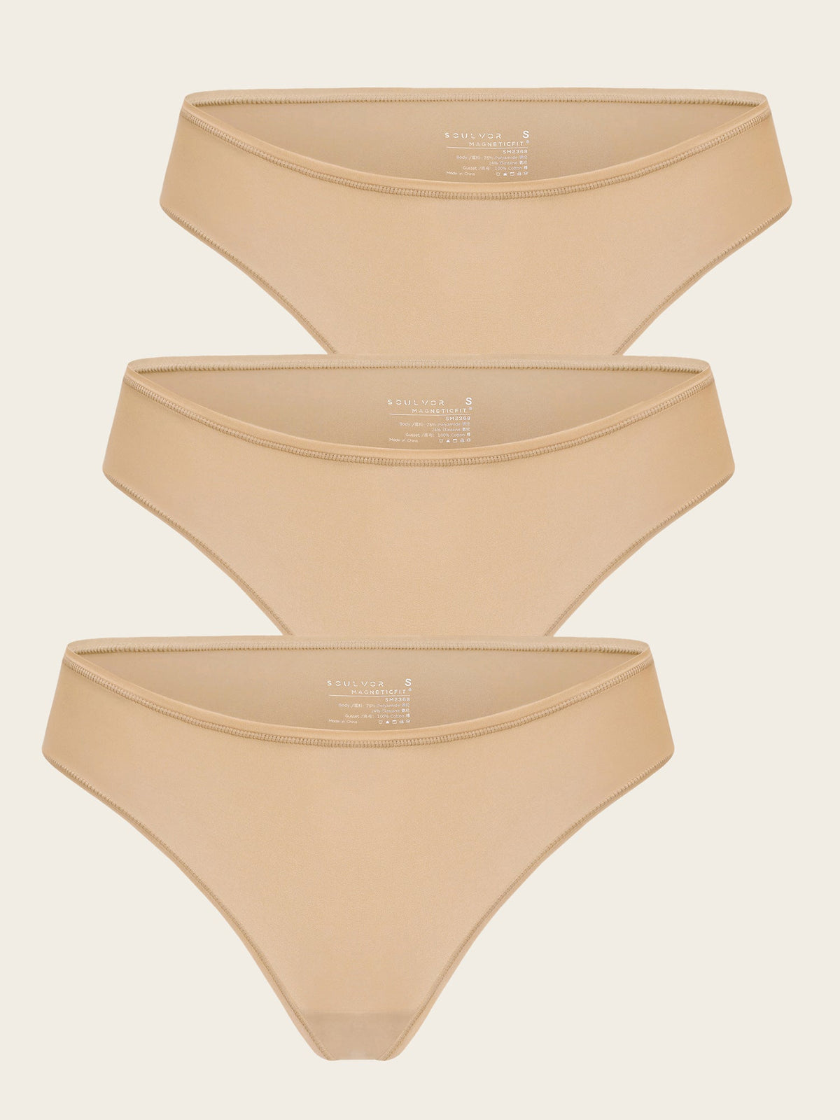 Cheeky High Cut Bikini 3 Pack