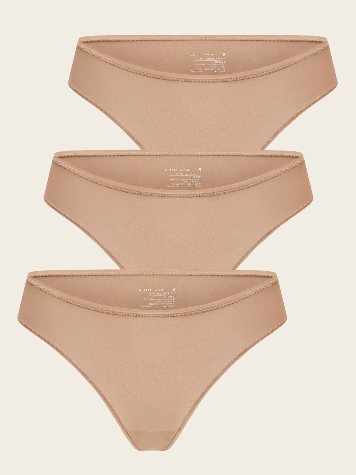 Cheeky High Cut Bikini 3 Pack