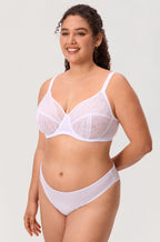 Full Coverage Sheer Mesh Lace Bra