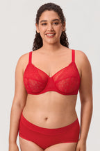 Full Coverage Sheer Mesh Lace Bra