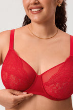 Full Coverage Sheer Mesh Lace Bra