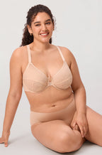 Full Coverage Front Closure Racerback Lace Bra