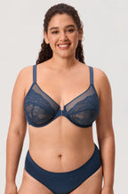 Full Coverage Front Closure Racerback Lace Bra