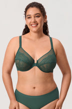 Full Coverage Front Closure Racerback Lace Bra