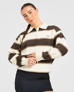 Signature Relaxed Knitted Polo - Beige/Bruin